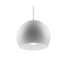 Vit Ø20cm pendellampa - E27 sockel, 2m sladd, metall