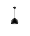 Svart Ø20cm pendel - E27 sockel, 2m sladd, metall