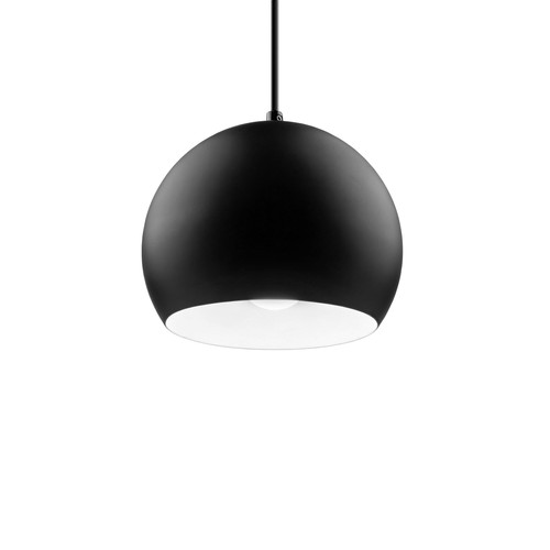 Svart Ø20cm pendel - E27 sockel, 2m sladd, metall