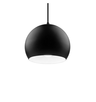 Svart Ø20cm pendel - E27 sockel, 2m sladd, metall