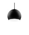 Svart Ø20cm pendel - E27 sockel, 2m sladd, metall