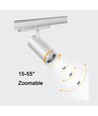 3-Fas ZoomCCT skensystem - 1m, Vit, 3 spotlights, inkl. ljuskälla