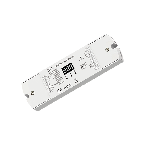 1 Kanal DMX512 & RDM Dekoder - 12-48VDC, 15A/10A
