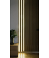 240cm LED Akustikpanel-set, svart - 2 st. CCT LED-strips (240cm) m. 78W strömförsörjning - WiFi eller RF