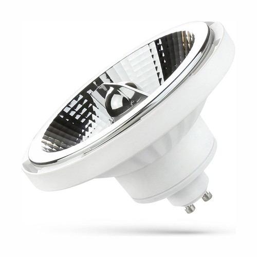10W GU10 AR111 LED-spot - 20° spridning, 5 års garanti, vit