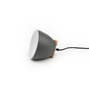 Grå Ø16cm pendel - E27 sockel, 2m sladd, metall / trä