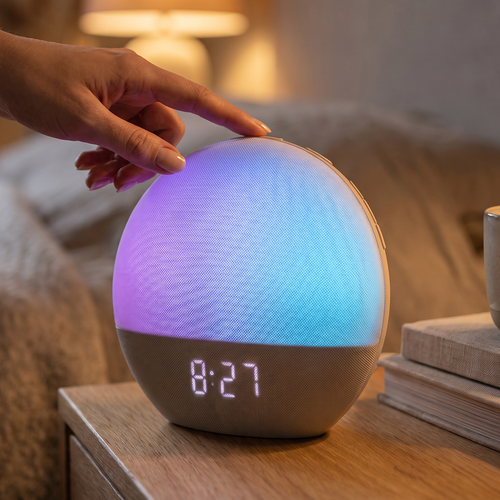 Wake-up Light väckarklocka, soluppgångseffekt - Bluetooth 5.3 högtalare, sömnljud, dimbar