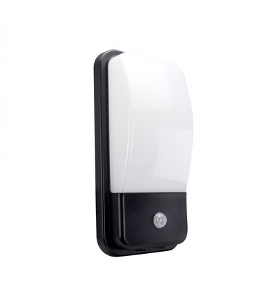 20W LED vägglampa med sensor - 4000K, IP54, rörelsesensor, utomhus