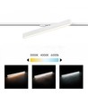 30/28/25W 1-fas LED-skena - 60 cm, Vit, 1F2W