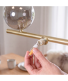SIENA 7xG9 taklampa mässing/rökfärgad - 90cm, rökfärgat glas, inkl. vajerupphängning, utan ljuskälla