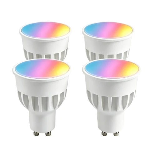 4x GU10 5W Smart Home LED-lampa - Bluetooth, 6,6 cm, fungerar med Google Home, Alexa och smartphone