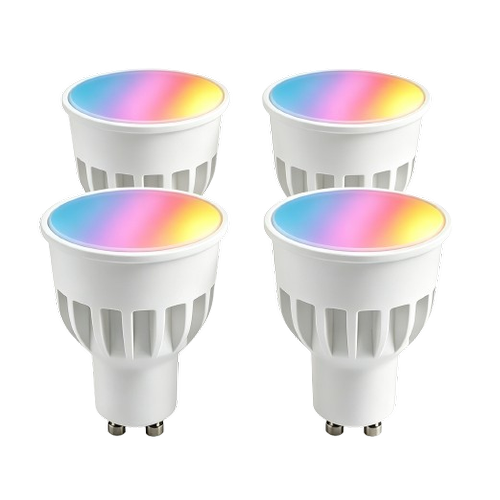 4x GU10 5W Smart Home LED-lampa - Bluetooth, kompatibel med Google Home, Alexa och smartphones