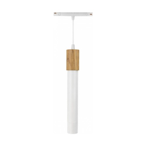 12W System Shift Hangit Wood LED-pendel - CCT switch, 25°, vit, 90cm kabel