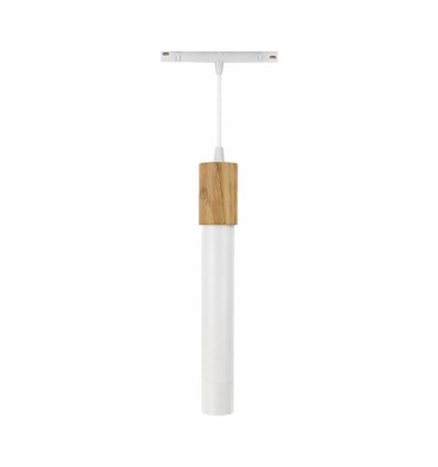 12W System Shift Hangit Wood LED-pendel - CCT switch, 25°, vit, 90cm kabel