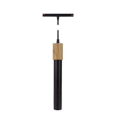 12W System Shift Hangit Wood pendel - Svart, 25°, CCT switch, 90cm kabel