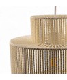 Beige Ø30cm pendel - E27 sockel, 2m sladd, flätad papperssnöre