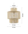 SNOR Beige Ø30cm pendellampa - E27-fattning, 2m sladd, flätat papperssnöre