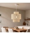 SNOR Beige Ø30cm pendellampa - E27-fattning, 2m sladd, flätat papperssnöre
