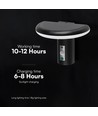 2W LED solcells trädgårdslampa med sensor - IP54, 3000K, svart