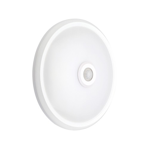 12W LED sensorlampa - Rund, PIR-sensor, Cree-chip, vit, 6400K