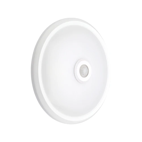 12W LED sensorlampa, CCT - 3 ljusfärger, PIR-sensor, 6 års garanti, Cree, rund, vit