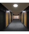 12W LED sensorlampa - Rund, vit, PIR-sensor, Cree-chip, 3-i-1 CCT