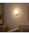 V-Tac 15W LED utomhusvägglampa med sensor - Rund, vit, Cree-chip, CCT