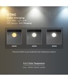 V-Tac 15W LED utomhusvägglampa med sensor - Rund, vit, Cree-chip, CCT