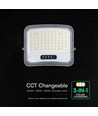 V-Tac 12W solcells LED-strålkastare - IP65, svart, 3-i-1