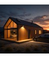 20W LED strålkastare med solpanel - IP65, svart, 3-i-1, utomhus