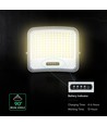 V-Tac 25W LED strålkastare med solcell - IP65, svart