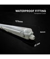 V-Tac 150cm T8 LED armatur - För 1x 150cm LED-lysrör, IP65 vattentät