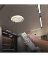 V-Tac 2x30W LED dekorativ taklampa - Dimbar, 3-i-1 CCT, RF-fjärrkontroll, vit/grå