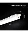 150 cm 48W vattentät komplett LED-armatur - 120 lm/W, CCT