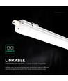 150 cm 48W vattentät komplett LED-armatur - 120 lm/W, CCT