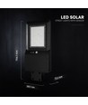 V-Tac 40W LED solcells-gatubelysning - 9,6V, LiFePO4-batteri, CCT