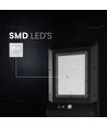V-Tac 40W LED solcells-gatubelysning - 9,6V, LiFePO4-batteri, CCT