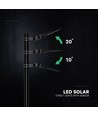 V-Tac 40W LED solcells-gatubelysning - 9,6V, LiFePO4-batteri, CCT