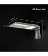 V-Tac 200W justerbar LED gatubelysning - 120lm/W, Cree chip, 4000K, 6 års garanti