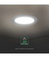 V-Tac 22W rund LED-infälld panel - CCT, Cree-chip, 6 års garanti