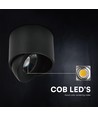 12W LED utanpåliggande spot - IP44, svart, CCT, Cree-chip