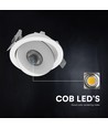 V-Tac 18W COB LED downlight - IP44, CCT, Cree-chip, vit, 6 års garanti