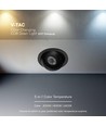 V-Tac 18W LED-downlight - IP44, CCT, Cree-chip, svart