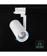 V-Tac 30W 3-fas CCT skena spot - Zoombar 25°-50°, vit