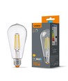 E27 6W dimbar filament LED-lampa - ST64, neutral vit