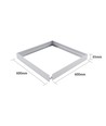 Hög ram för 60x60 LED-panel - Snabbmonterad, utan synliga skruvar, vit kant, 65mm hög