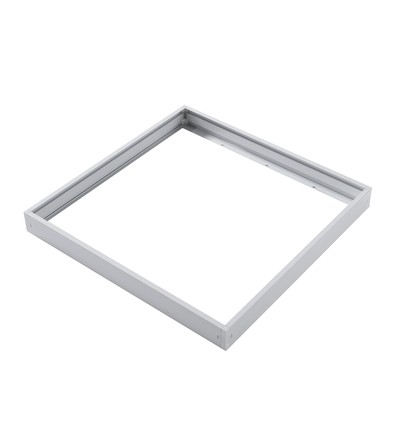 Ram för 60x60 LED-panel - Snabbmontering, plasthörn, vit kant, 62mm hög