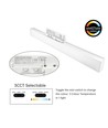 30/28/25W 3-fas LED-strömskena - 60 cm, Vit