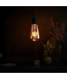 E27 6W LED-filamentlampa - ST64, 800lm, amber glas, 2700K, varmvit