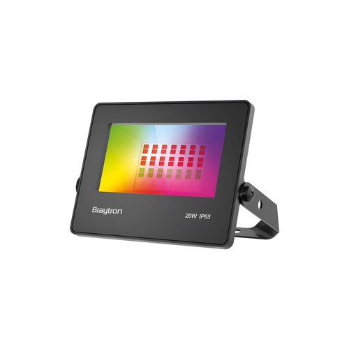 20W RGB LED-strålkastare - Inkl. fjärrkontroll, IP65 utomhus, svart